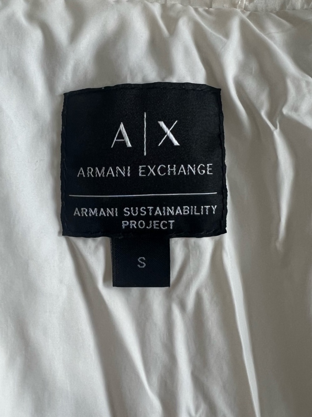 Armani Exchange Pearl White Puffer Jacket - Picture 2 of 7